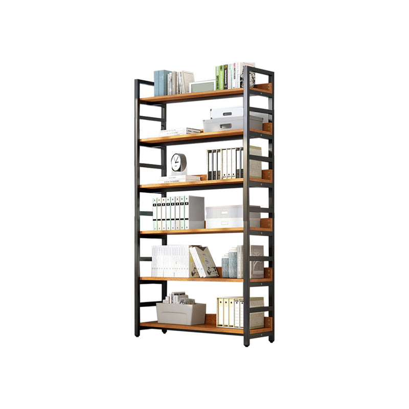 Modern Style Open Back Bookshelf Engineered Wood Bookcase for Office