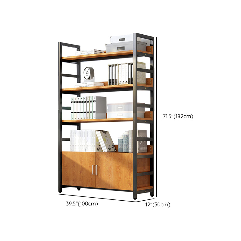 Modern Style Open Back Bookshelf Engineered Wood Bookcase for Office