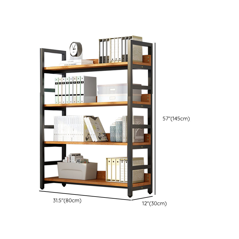 Modern Style Open Back Bookshelf Engineered Wood Bookcase for Office