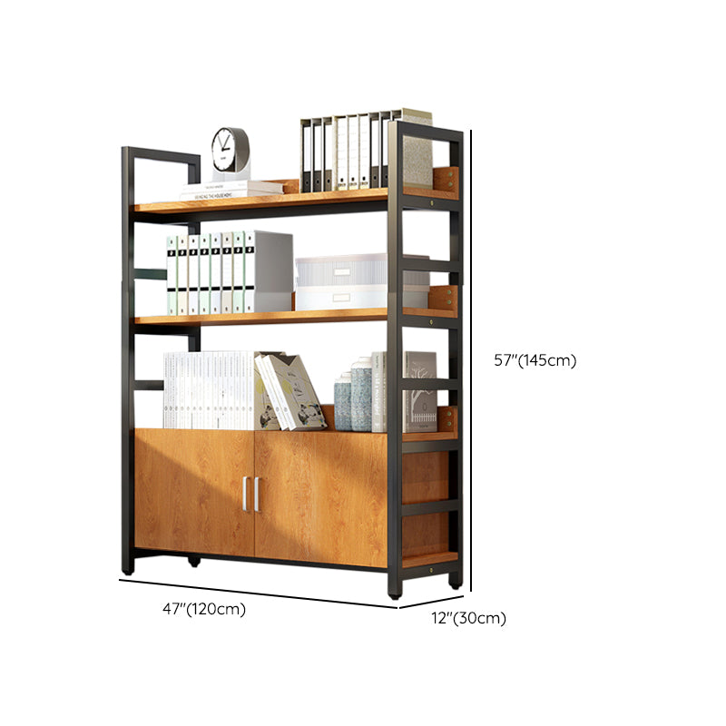 Modern Style Open Back Bookshelf Engineered Wood Bookcase for Office