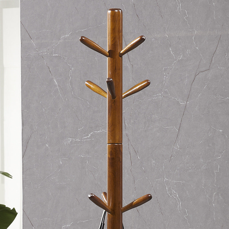 Contemporary Coat Rack Solid Wood Clothes Hanger for Living Room