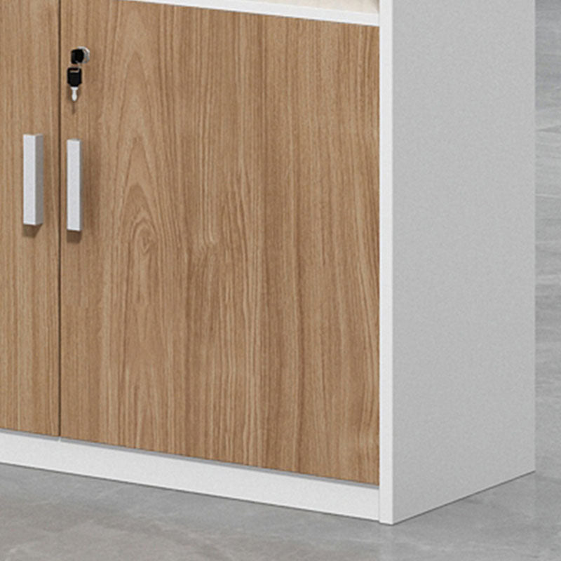 Modern Engineered Wood File Cabinet with Lock Storage for Home Office