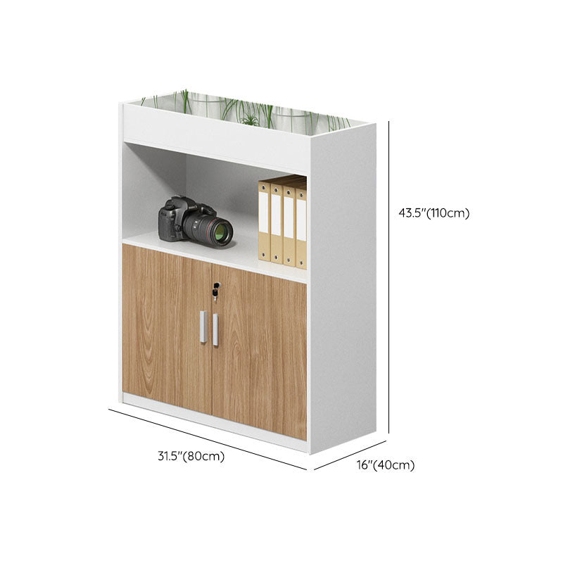 Modern Engineered Wood File Cabinet with Lock Storage for Home Office