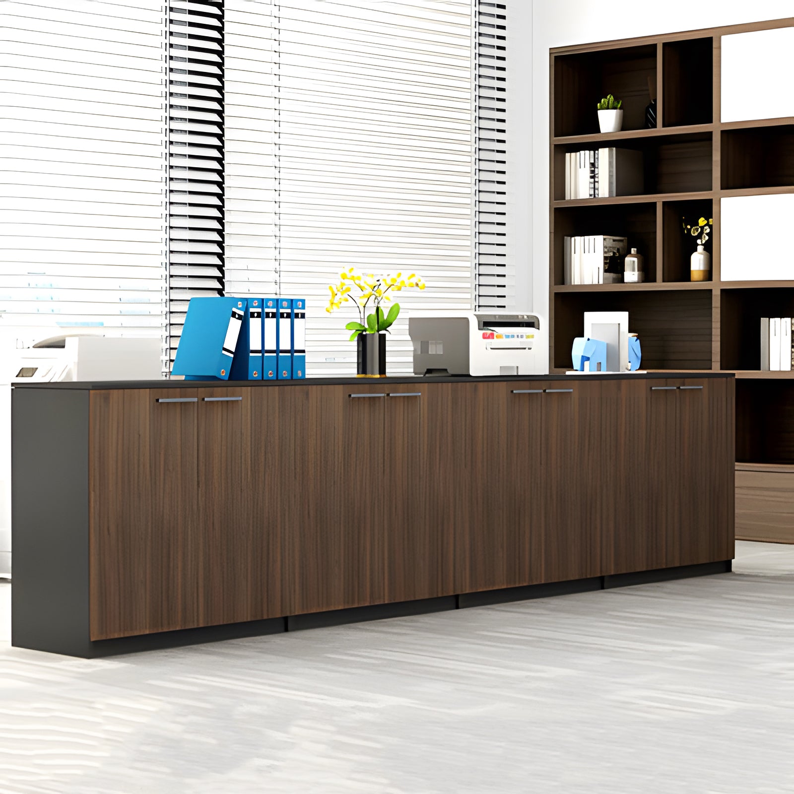 Modern Engineered Wood File Cabinet with Drawers for Home Office