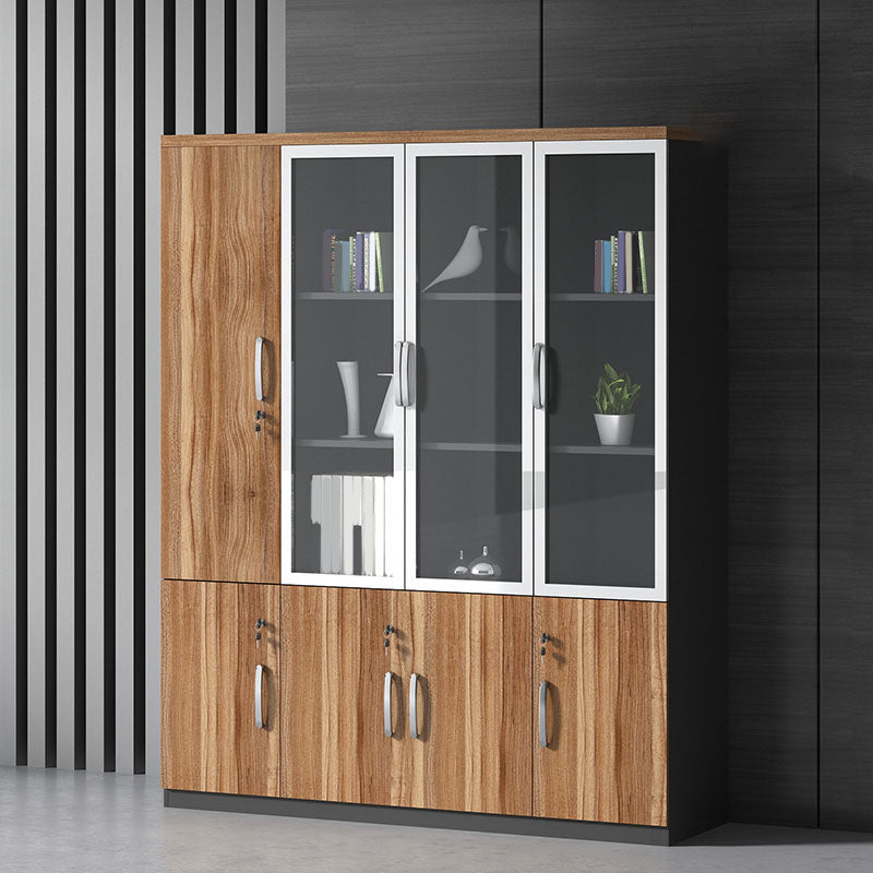 Engineered Wood Modern File Cabinet with Lock Storage for Home Office