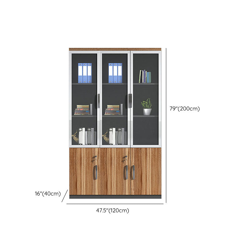 Engineered Wood Modern File Cabinet with Lock Storage for Home Office