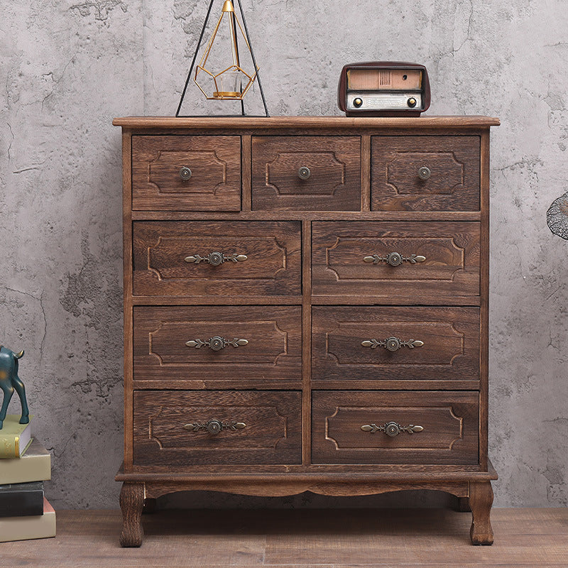 Nautical Storage Chest Bedroom Solid Wood Chest with Drawers