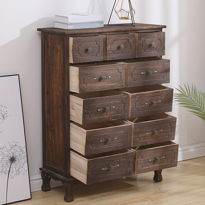Nautical Storage Chest Bedroom Solid Wood Chest with Drawers