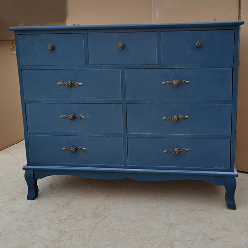 Nautical Storage Chest Bedroom Solid Wood Chest with Drawers