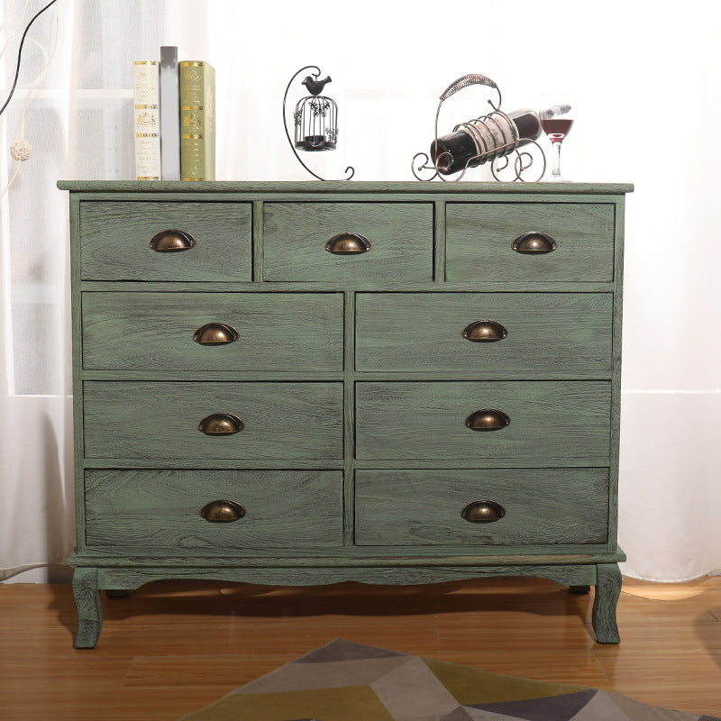 Nautical Storage Chest Bedroom Solid Wood Chest with Drawers