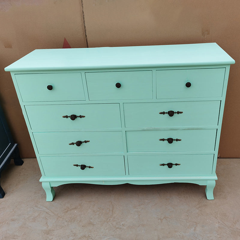 Nautical Storage Chest Bedroom Solid Wood Chest with Drawers