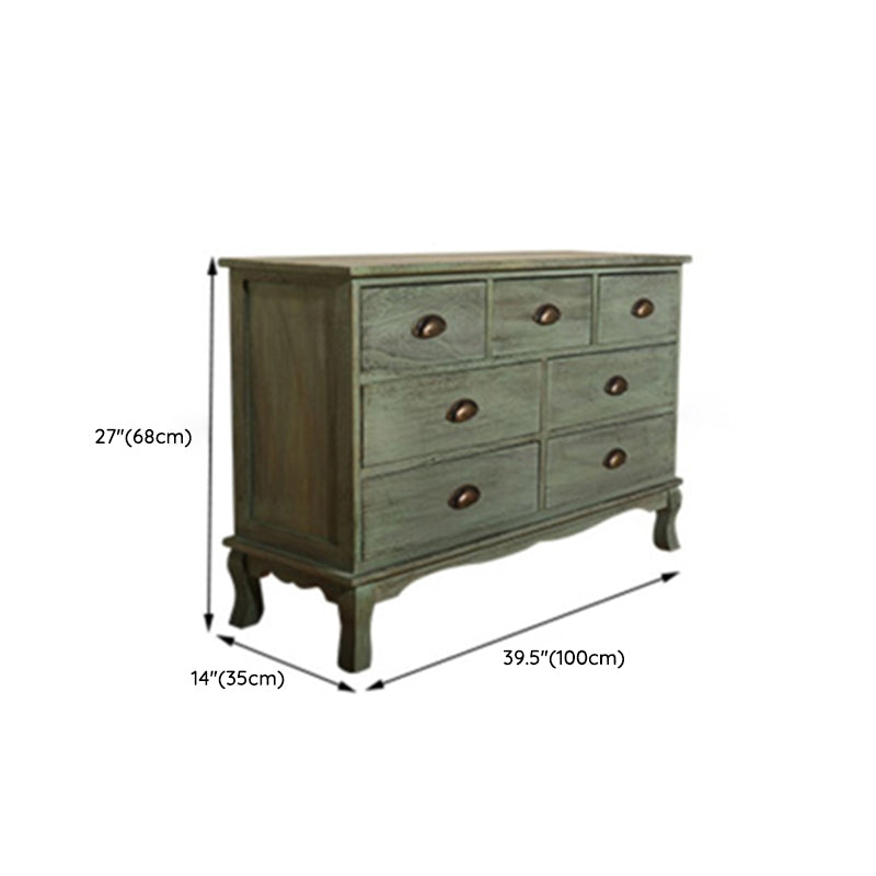 Nautical Storage Chest Bedroom Solid Wood Chest with Drawers