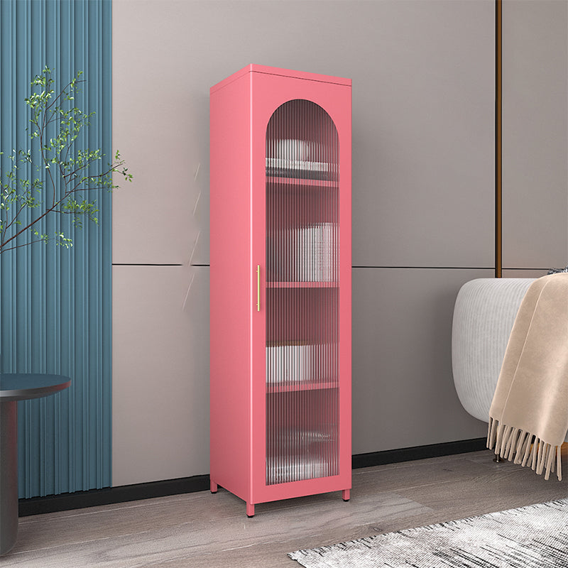 Modern Closed Back Bookshelf Standard Metal Bookcase with Shelves