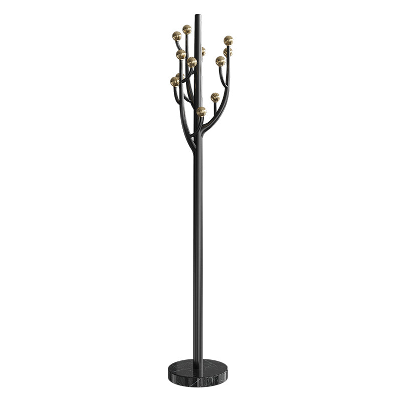 Modern Stainless Steel Hall Stand Marble Base Entry Hall Tree