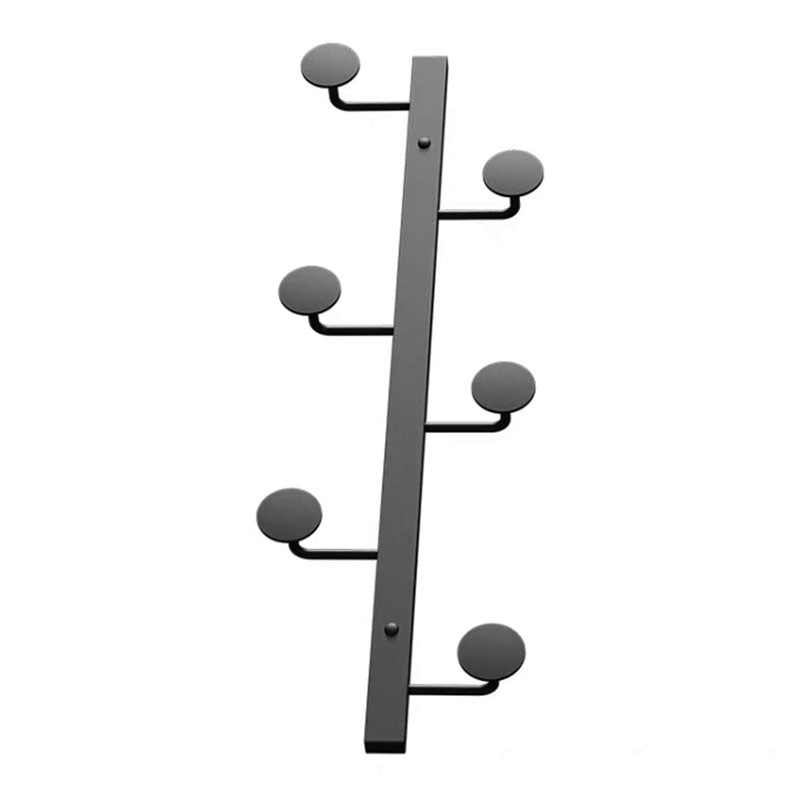 Modern Steel Wall Mounted Coat Rack 27.56" L 6 Hooks Coat Hanger