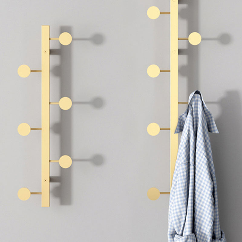 Modern Steel Wall Mounted Coat Rack 27.56" L 6 Hooks Coat Hanger