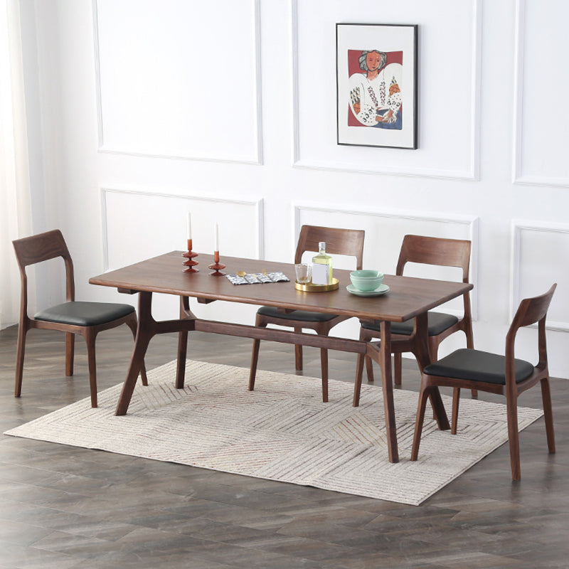 1/5 Pieces Modern Solid Wood Rectangle Dining Set for Home Use