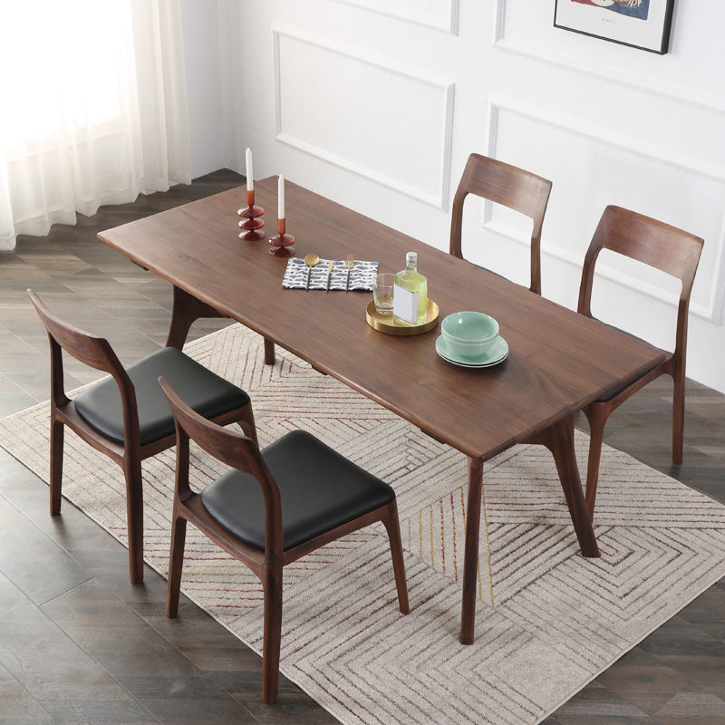 1/5 Pieces Modern Solid Wood Rectangle Dining Set for Home Use