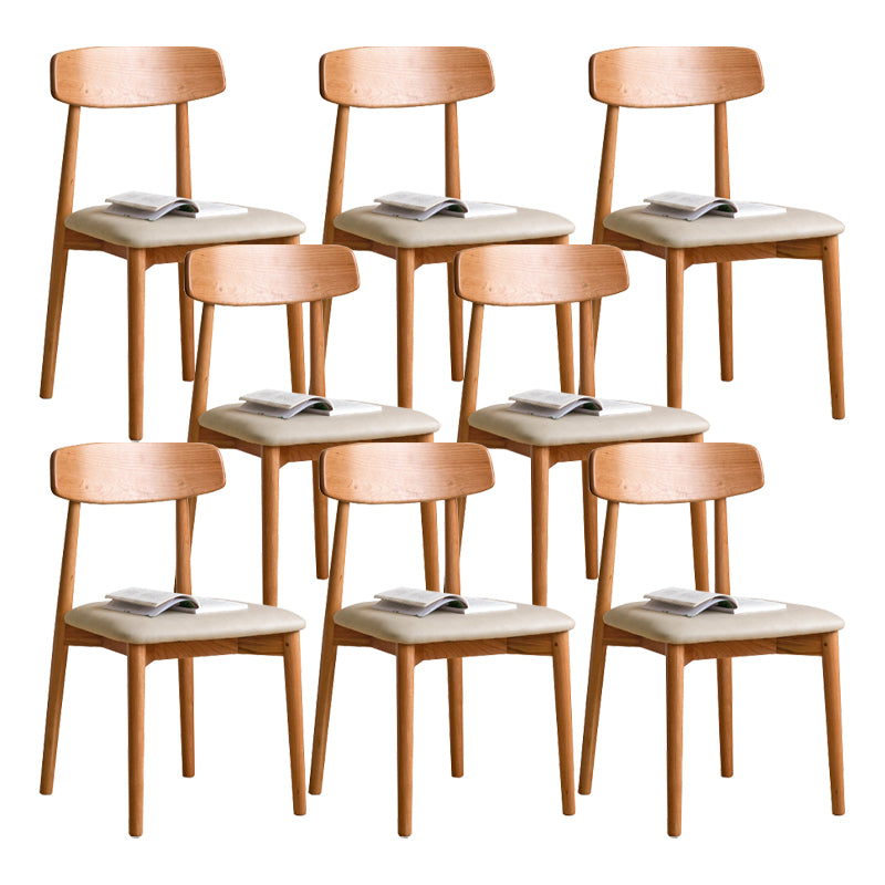 Contemporary Open Back Wood Armless Dining Chairs(Set of 1/2/4/6/8)