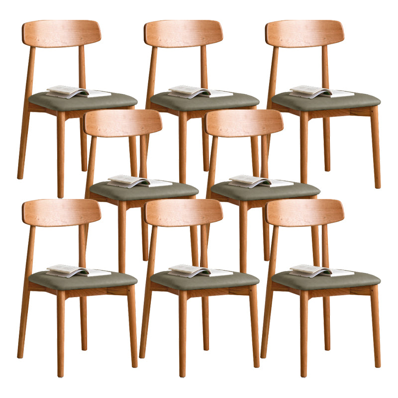 Contemporary Open Back Wood Armless Dining Chairs(Set of 1/2/4/6/8)