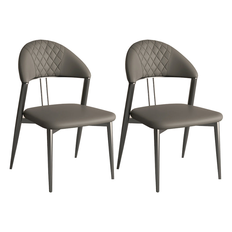 Contemporary Open Back Metal Armless Dining Chairs(Set of 1/2/4/6/8)