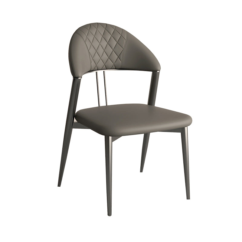 Contemporary Open Back Metal Armless Dining Chairs(Set of 1/2/4/6/8)