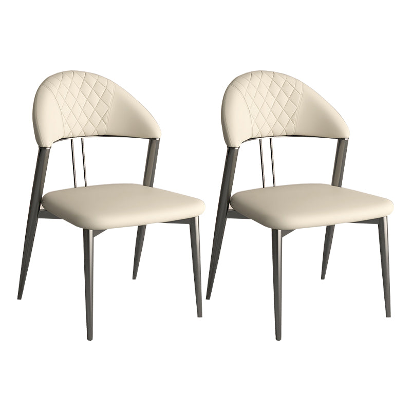 Contemporary Open Back Metal Armless Dining Chairs(Set of 1/2/4/6/8)