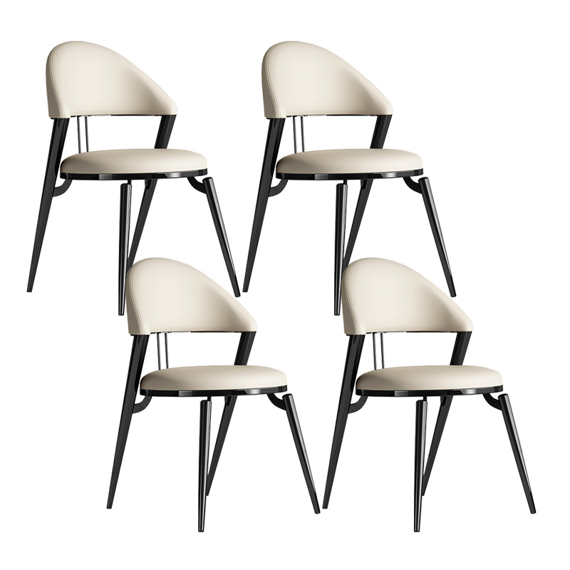 Contemporary Open Back Metal Armless Dining Chairs(Set of 1/2/4/6/8)