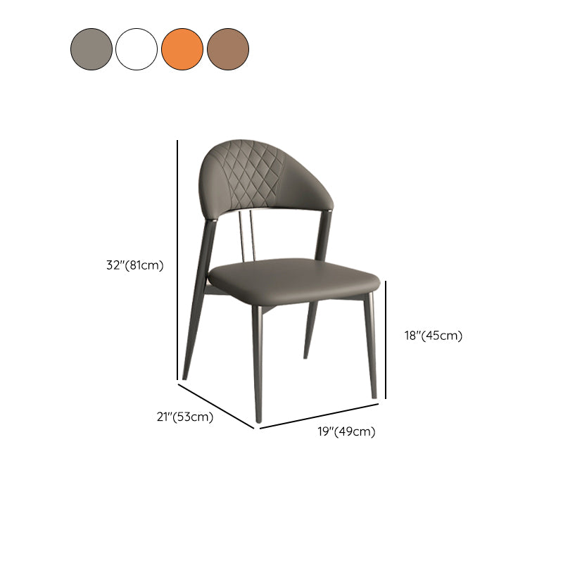 Contemporary Open Back Metal Armless Dining Chairs(Set of 1/2/4/6/8)