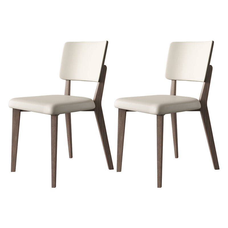 Contemporary Matte Finish Ash Wood Dining Chair for Living Room