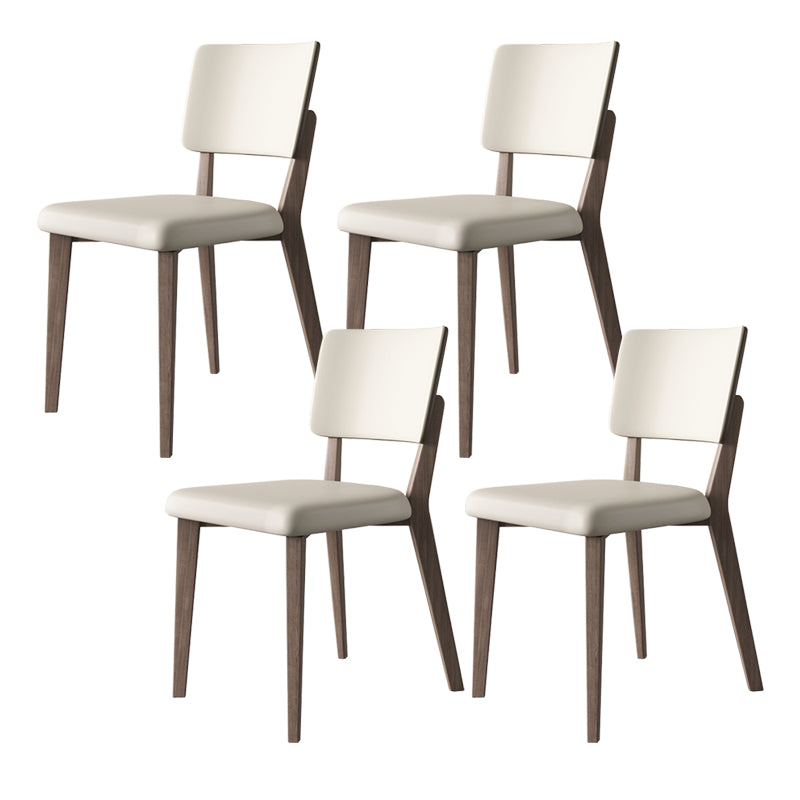 Contemporary Matte Finish Ash Wood Dining Chair for Living Room