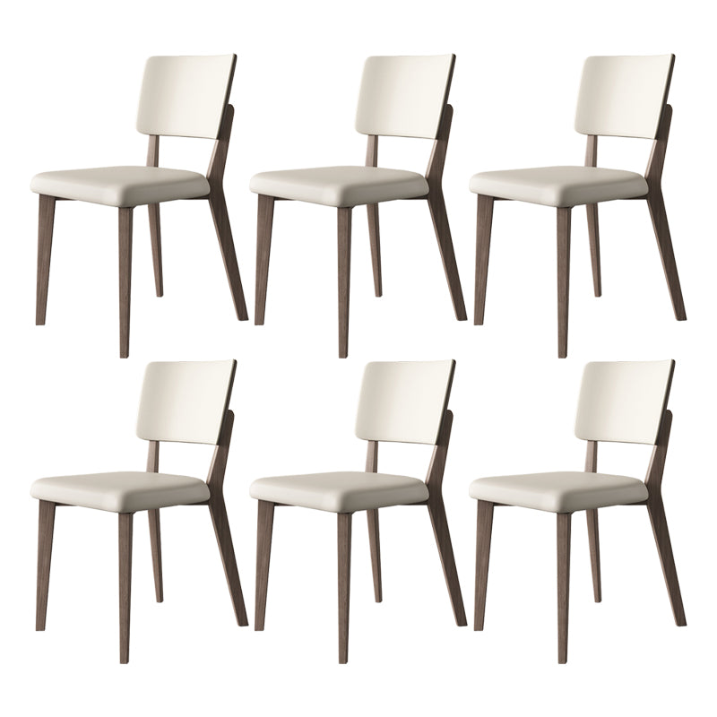 Contemporary Matte Finish Ash Wood Dining Chair for Living Room