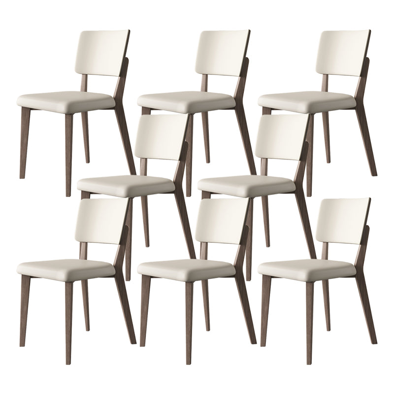 Contemporary Matte Finish Ash Wood Dining Chair for Living Room