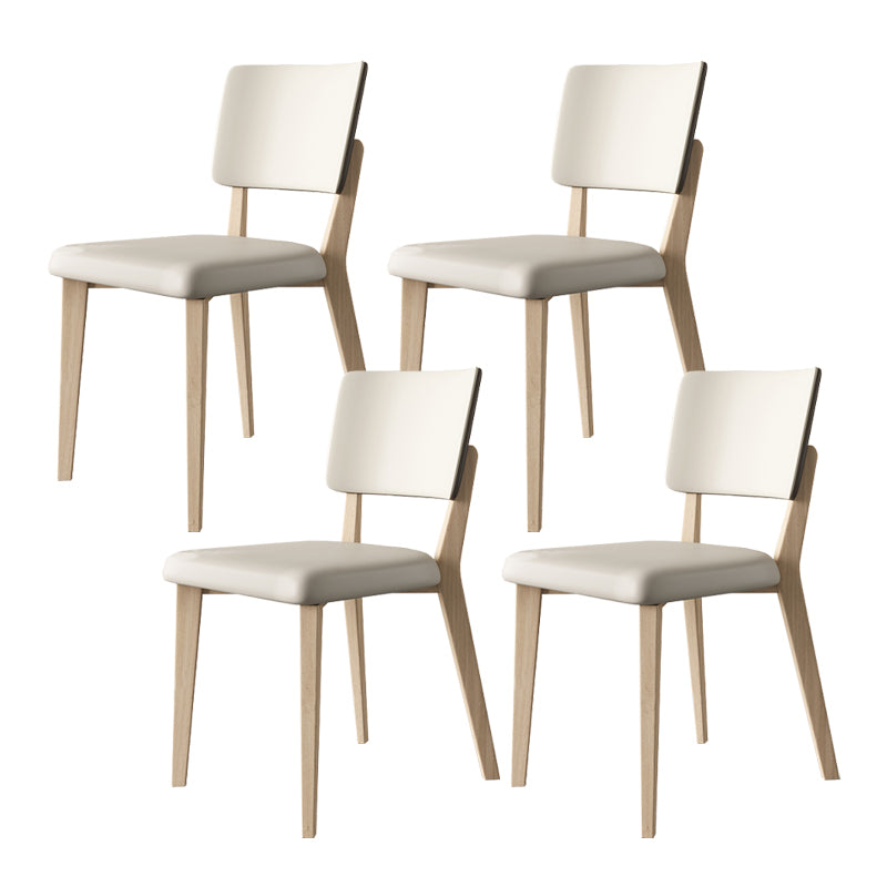 Contemporary Matte Finish Ash Wood Dining Chair for Living Room