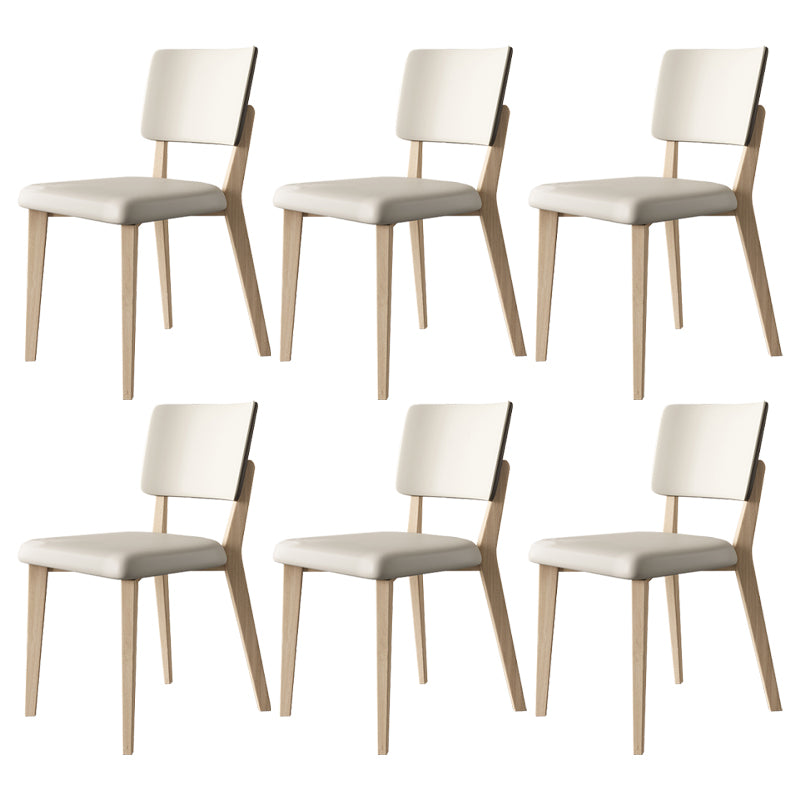 Contemporary Matte Finish Ash Wood Dining Chair for Living Room