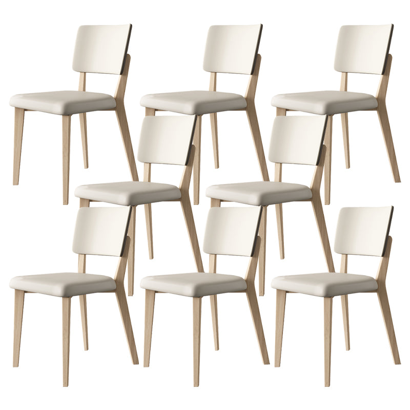 Contemporary Matte Finish Ash Wood Dining Chair for Living Room