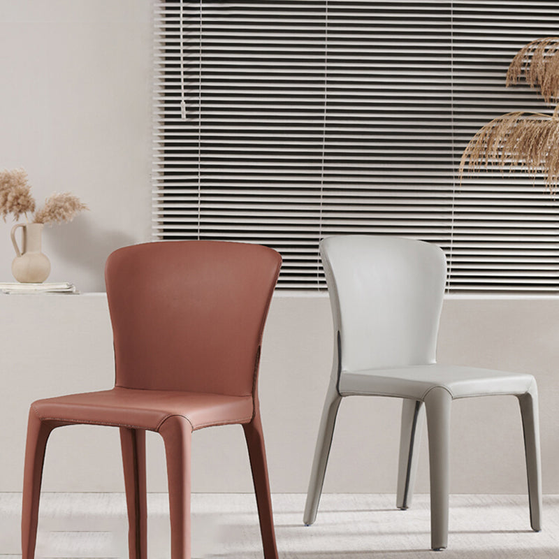 Contemporary Style Upholstered Parsons Back Dining Chairs for Home