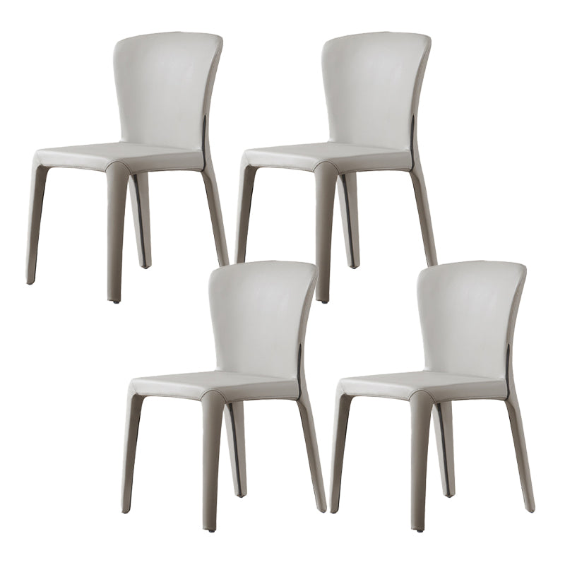 Contemporary Style Upholstered Parsons Back Dining Chairs for Home