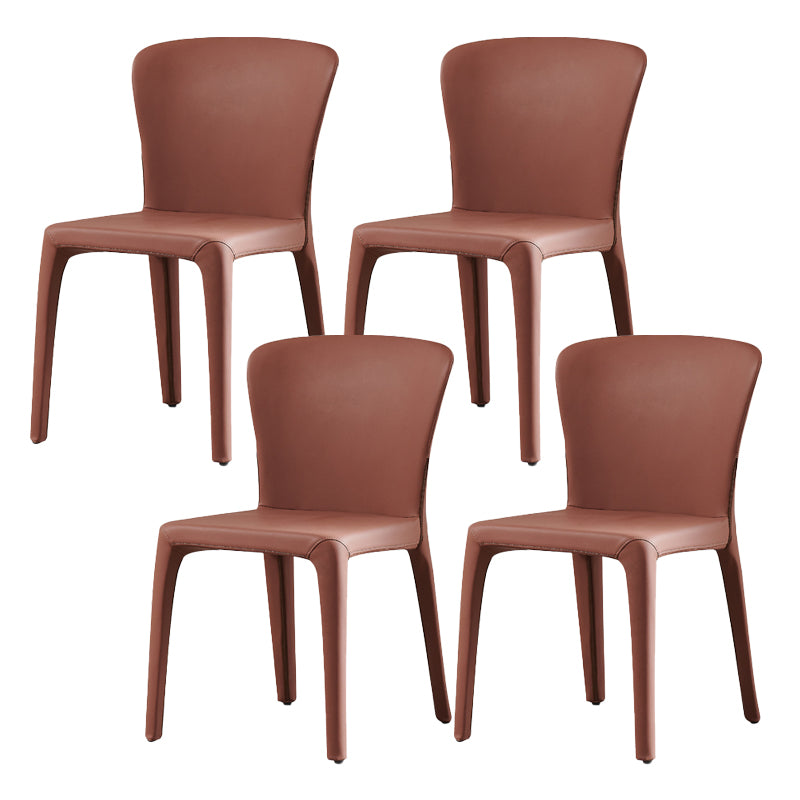 Contemporary Style Upholstered Parsons Back Dining Chairs for Home