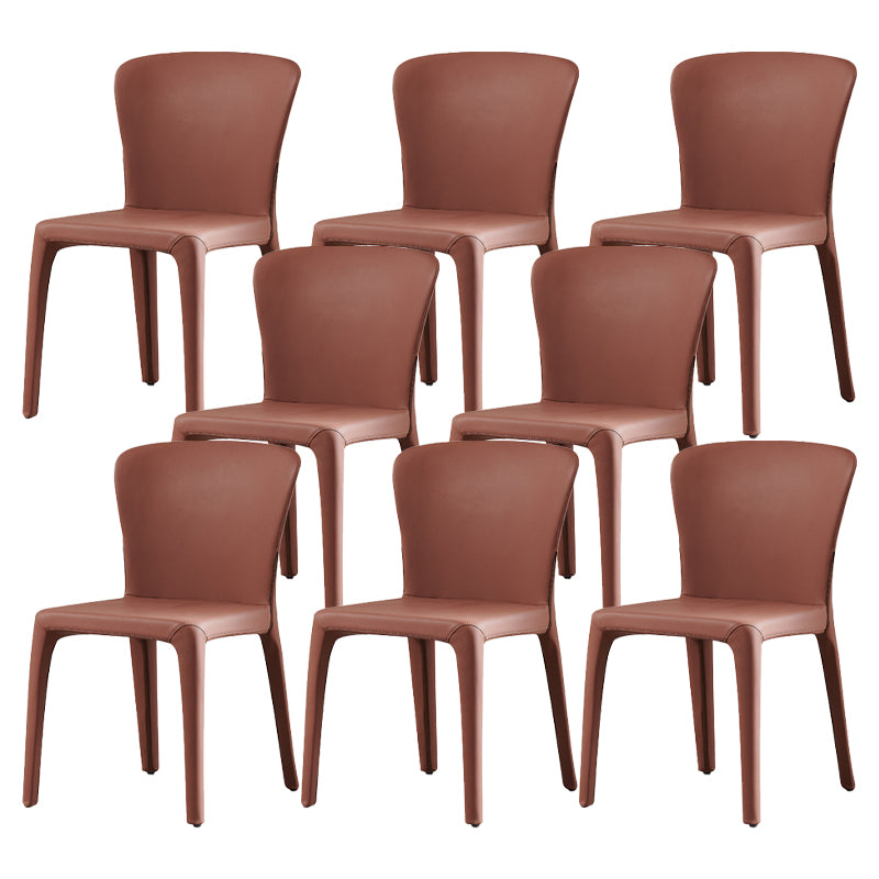 Contemporary Style Upholstered Parsons Back Dining Chairs for Home