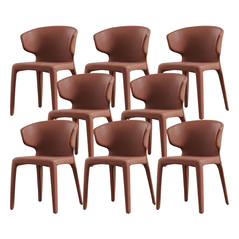 Contemporary Style Upholstered Parsons Back Dining Chairs for Home