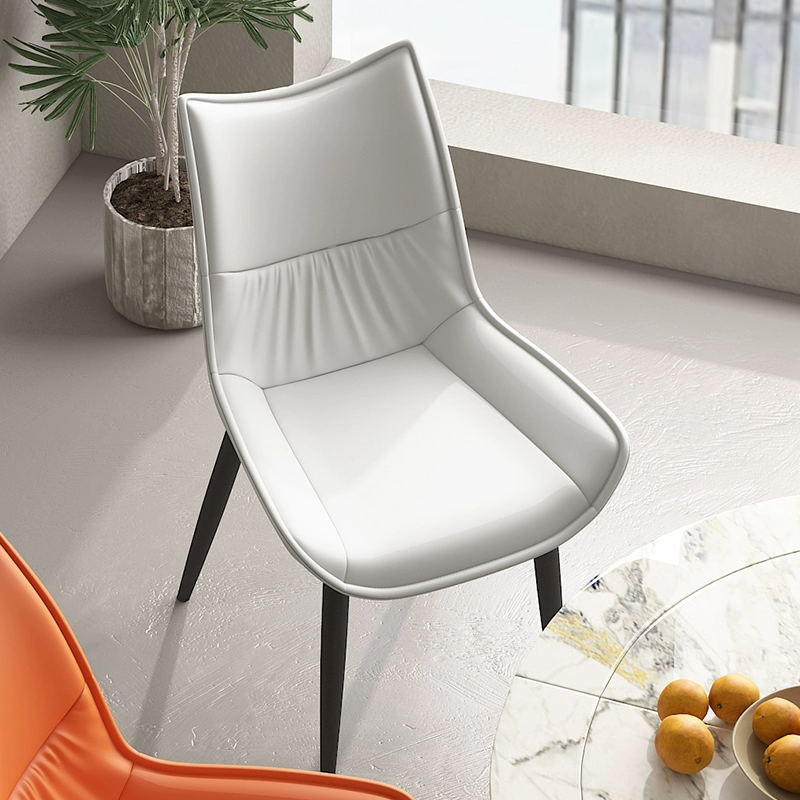 Contemporary Style Leather Dining Side Chair for Living Room