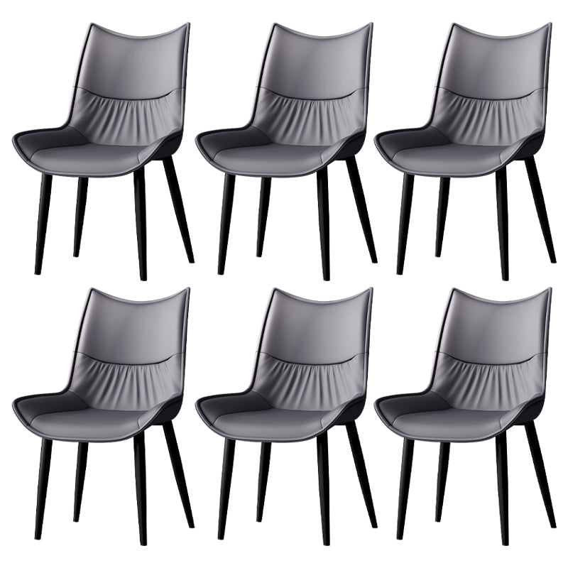 Contemporary Style Leather Dining Side Chair for Living Room