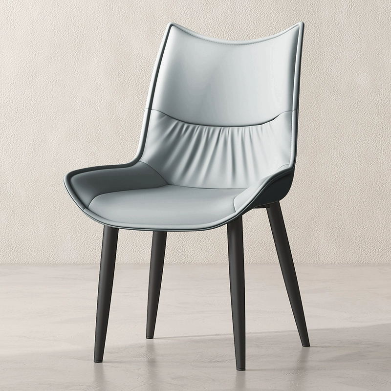 Contemporary Style Leather Dining Side Chair for Living Room