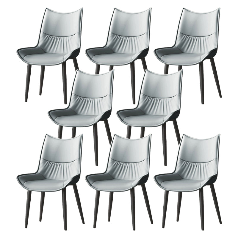 Contemporary Style Leather Dining Side Chair for Living Room