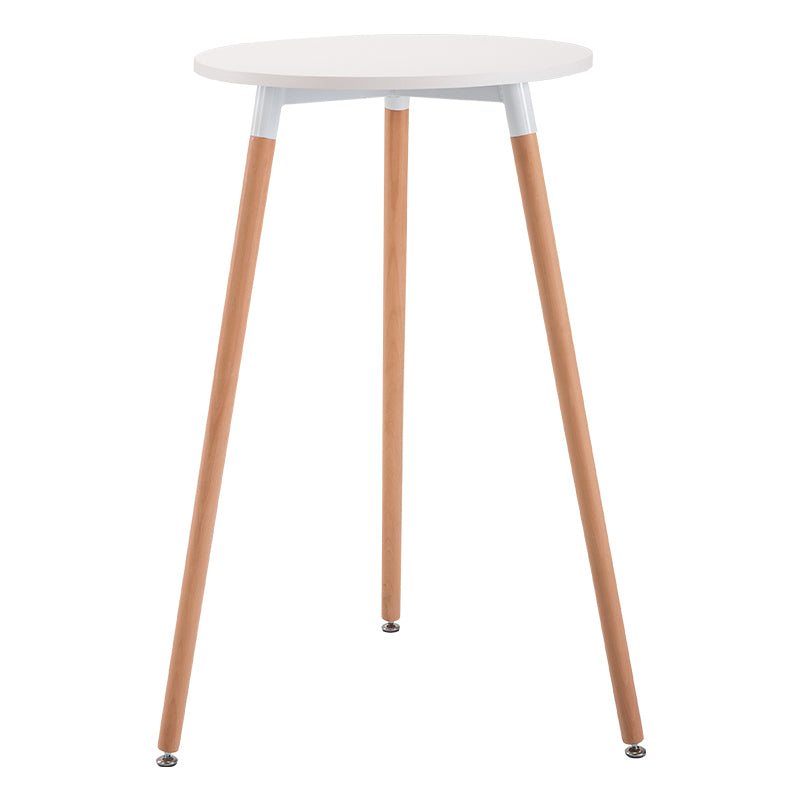 1/3 Pieces Contemporary Wooden Round Counter Table with High Stools