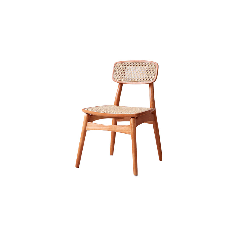 Solid Wood Dining Chairs Modern Style Open Back Home Dining Chairs