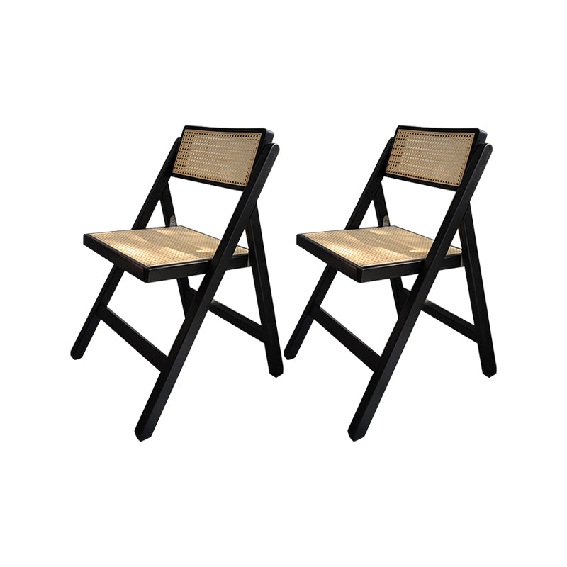 Solid Wood Dining Chairs Modern Style Open Back Home Dining Chairs