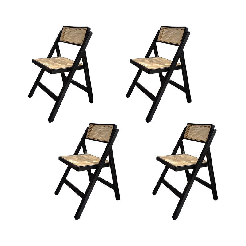 Solid Wood Dining Chairs Modern Style Open Back Home Dining Chairs