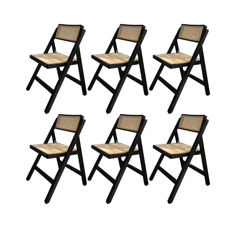 Solid Wood Dining Chairs Modern Style Open Back Home Dining Chairs